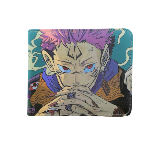 Портфейл Jujutsu Kaisen с принт на Ryomen Sukuna и лого на анимето.