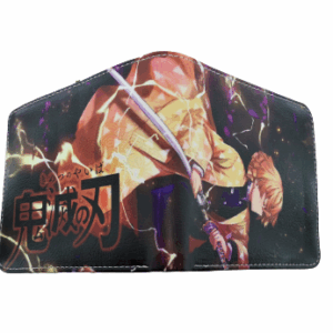 Аниме портфейл Зеницу Агацума Demon Slayer жълт от еко кожа