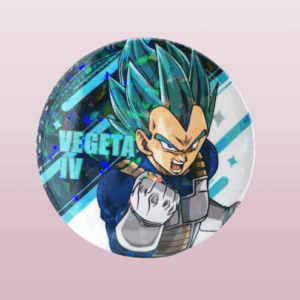 Холограмна аниме значка за раница с Vegeta Super Saiyan Blue
