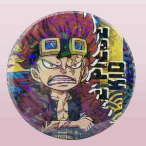 Холограмна аниме значка Юстас Кид от One Piece с преливащи цветове