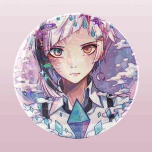Аниме значка Ацуши Накаджима от Bungo Stray Dogs с холограмни отблясъци