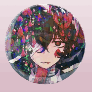 Холограмна аниме значка Осаму Дазай от Bungo Stray Dogs с блестящ ефект
