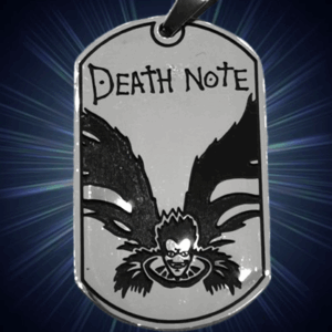 Death Note медальон Dog Tag от неръждаема стомана с гравировка на Шинигами Рюк
