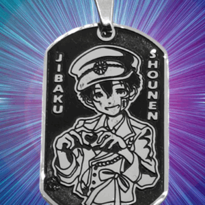 Медальон Dog Tag от медицинска стомана с гравировка на Ханако-кун от Jibaku Shounen