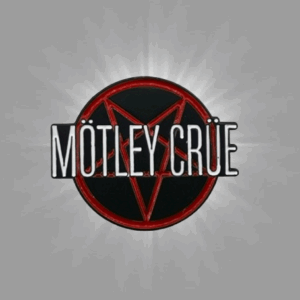 Метални брошки за дрехи с логото на Mötley Crüe и червен пентаграм
