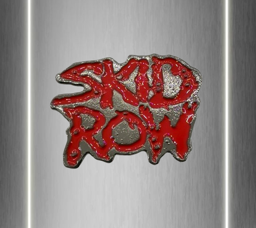 Метални брошки за дрехи с червено релефно лого на Skid Row