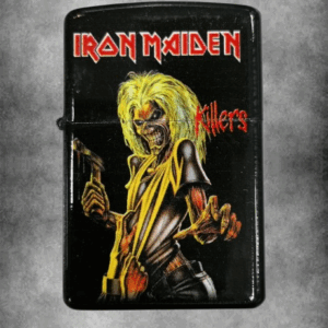 Черна zippo запалка на Iron Maiden с дизайн Killers Eddie и лого