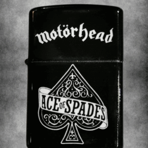 Черна zippo запалка на Motörhead с дизайн Ace of Spades и лого