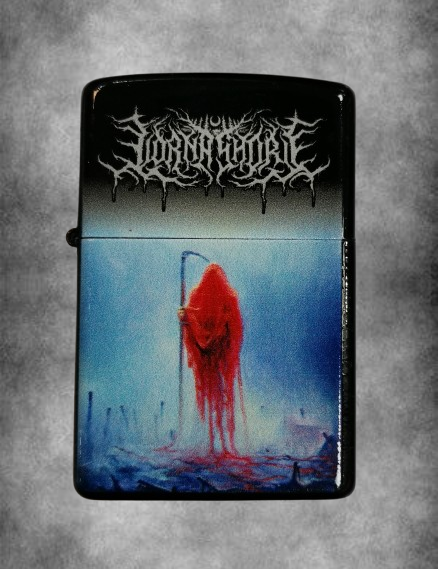 Черна zippo запалка на Lorna Shore с детайлен artwork и лого