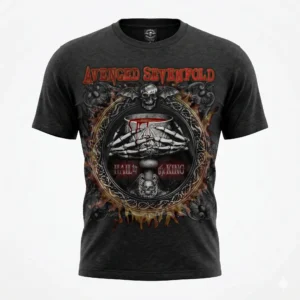 Тениска на Avenged Sevenfold Hail to the King с череп и бокал