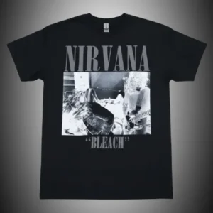 рок тениска Nirvana Bleach черна с обложката на албума