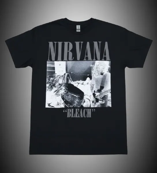 рок тениска Nirvana Bleach черна с обложката на албума