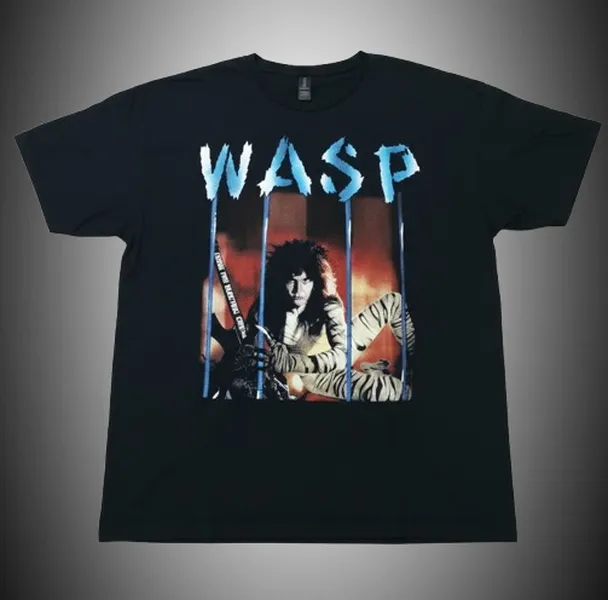 Черна метъл тениска W.A.S.P. с цветна щампа от албума Inside the Electric Circus