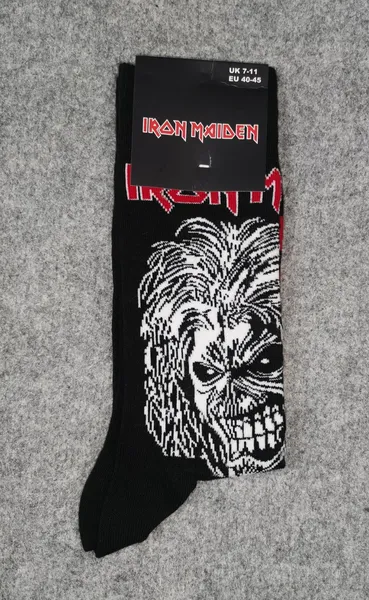 Опаковани черни метъл чорапи Iron Maiden Killers с официален черен етикет