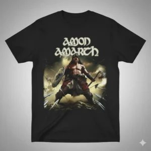 Лице на метал тениска Amon Amarth Berserker с викингски воин и брадва