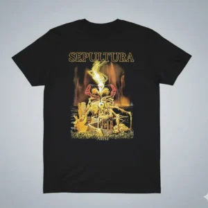метъл тениска Sepultura Arise черна с обложката на албума