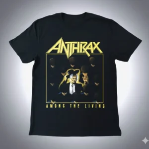 черна метъл тениска Anthrax с обложката на албума Among The Living
