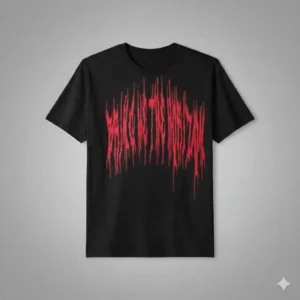 Черна тениска Bring Me The Horizon с голямо бяло лого с разтичащи се букви