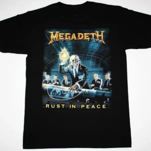 черна метъл тениска Megadeth Rust in Peace с Vic Rattlehead
