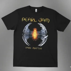 черна рок тениска Pearl Jam с огнена щампа Dark Matter