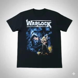 черна метъл тениска Warlock Triumph and Agony с Доро Пеш