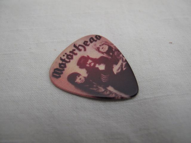 Колекционерско перце за китара Motörhead с изображение на Леми Килмистър и групата