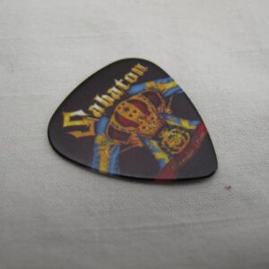 Черно колекционерско перце за китара Sabaton с дизайн Carolus Rex