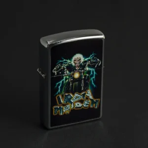 Метална бензинова запалка Iron Maiden с Еди на мотор