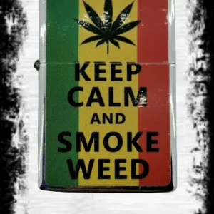 Метална бензинова zippo запалка Keep Calm and Smoke Weed