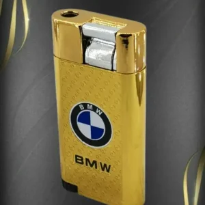 Златиста ветроустойчива газова запалка с логото на BMW