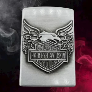 Метална газова запалка Harley Davidson с релефен орел