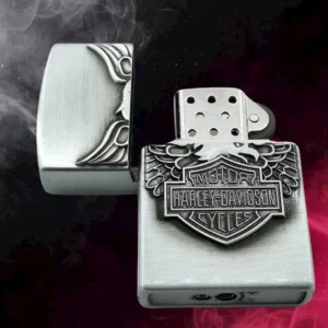 Метална газова запалка Harley Davidson с релефен орел - Hover Image
