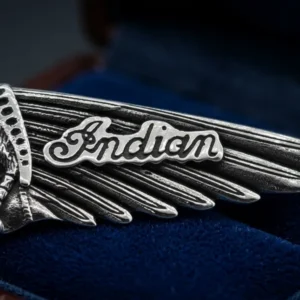 Релефен стоманен медальон Indian Motorcycle с профил на вожд