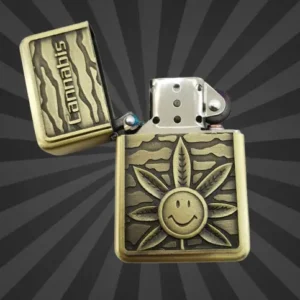 Метална бензинова Zippo запалка – Cannabis Smiley - Hover Image