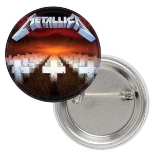 Кръгла метъл значка Metallica Master of Puppets с диаметър 25 мм за яке