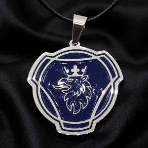 Медальон Scania със син емайл от медицинска стомана - Hover Image