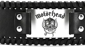 Кожена гривна от естествена кожа на Motorhead уникален дизайн - Hover Image