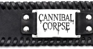 Кожена гривна с плочка на Cannibal Corpse от естествена кожа - Hover Image