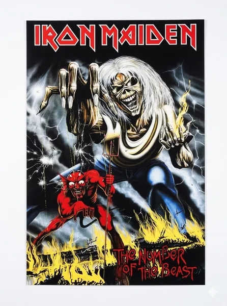 Постер Iron Maiden The Number of the Beast – самозалепващ рок декор