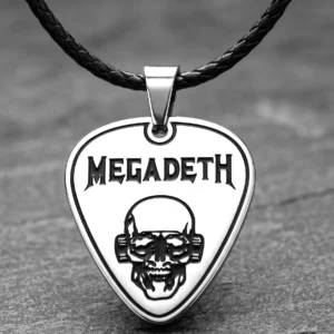 Стоманен медальон перце Megadeth от медицинска стомана с логото на групата