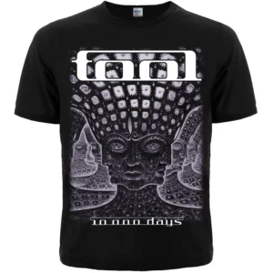 Памучна тениска с рок щампа на албума Tool 10000 Days отпред