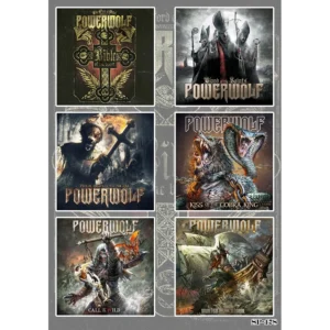 Комплект ламинирани стикери powerwolf за лаптопи и смартфони