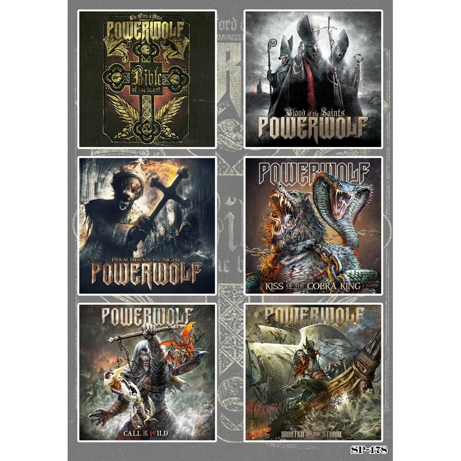 Комплект ламинирани стикери powerwolf за лаптопи и смартфони