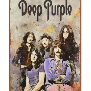 декоративна табела Deep Purple от метал за рок декорация в дома