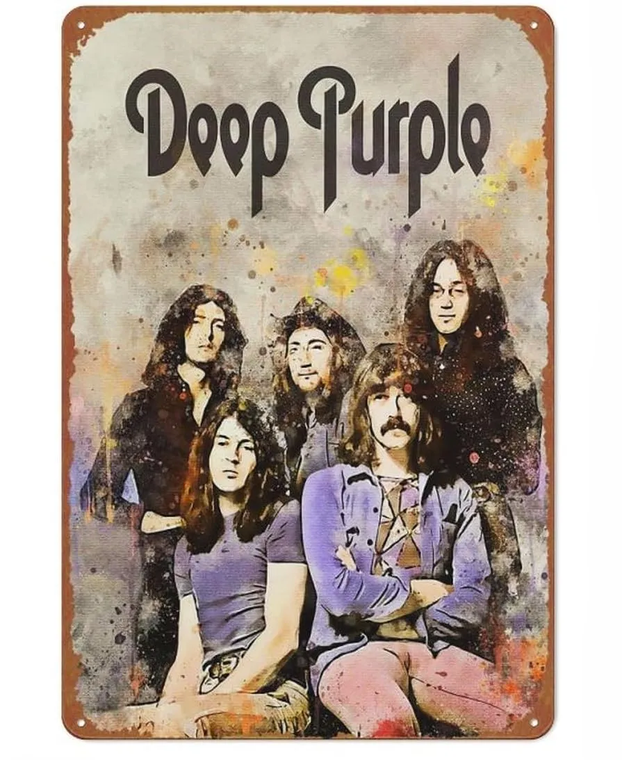 декоративна табела Deep Purple от метал за рок декорация в дома