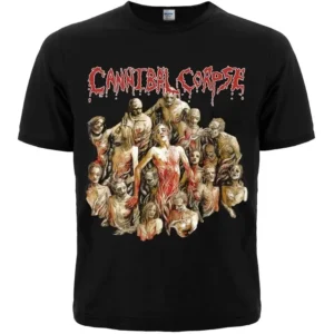 Черен модел метъл тениска Cannibal Corpse The Bleeding с голяма предна щампа