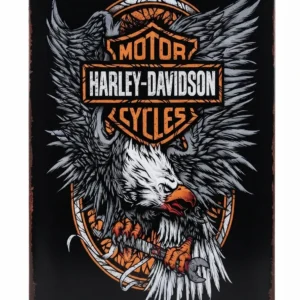 Метална табела Harley Davidson с орел и олекотен дизайн