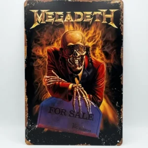 Стилна метална картина megadeth за стена с Вик Ратълхед