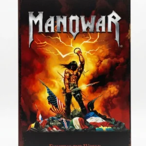 Метална картина Manowar Fighting the World за стена с олекотен дизайн