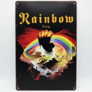 Стилна метална картина Rainbow Rising за стена с олекотен дизайн.